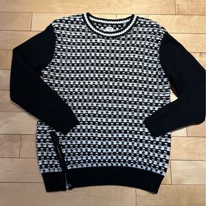 Wilfred oversized Black and White Patterned Sweater S